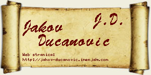 Jakov Ducanović vizit kartica